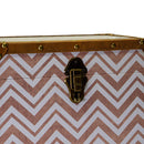 Set 3 Baule in Similpelle marroncino quadro 