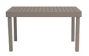 Tavolo Allungabile da Giardino 135/270x90x75 cm Montecatini in Alluminio Tortora