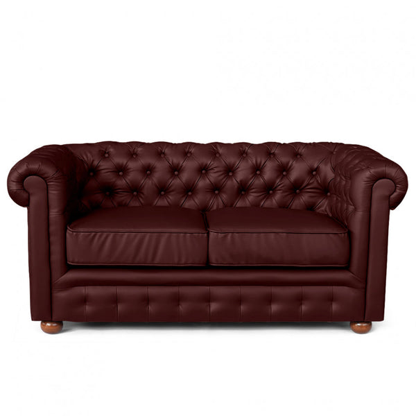 2-Sitzer-Sofa 170 x 81 x 77 cm in bordeauxfarbenem Kunstleder prezzo