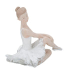 Ballerina Dicy Seduta 14x8x8 cm in Resina Bianco