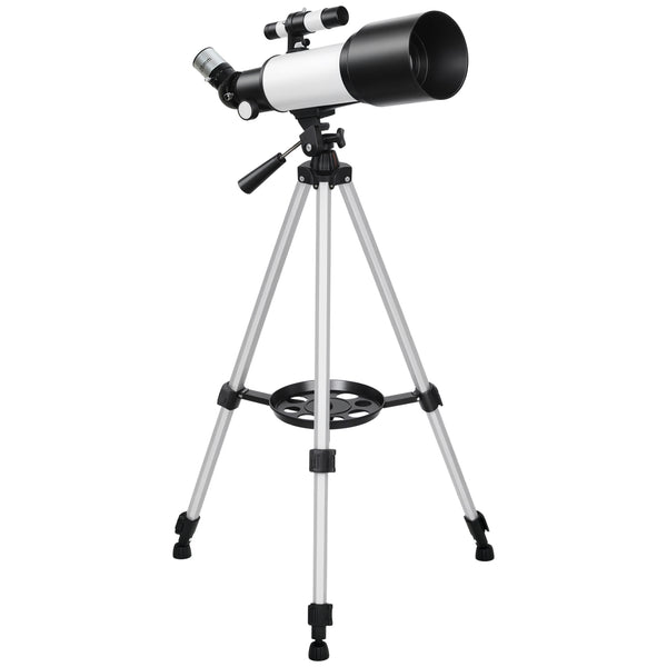 sconto Telescopio Astronomico 70mm con 2 Lenti Oculari e Adattatore Smartphone Bianco e Nero