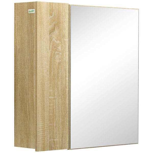 online Pensile da Bagno con Specchio 60x15x60 cm in Truciolato Legno Naturale