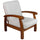 Holzsessel mit Kissen 66x85x83cm Vandi Cream