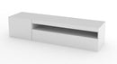 Mobile TV 2 Ante 154,9x40x36,5 cm Daiquiri Bianco Lucido