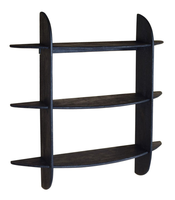 acquista Mensola da Parete 3 Ripiani 100x23x100 cm in Legno di Mango Westwood Nero