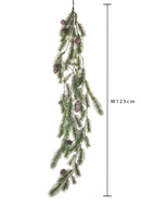 Festone Natalizio Artificiale con Glitter 123 cm in Sintetico