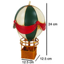 Mongolfiera in Metallo Decorativo Addobbo Natalizio con Gancio 12.5x12.5x24 cm