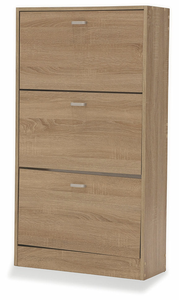 Schuhregal 3 Fächer aus MDF 63x24x115 cm Soriani Eiche acquista