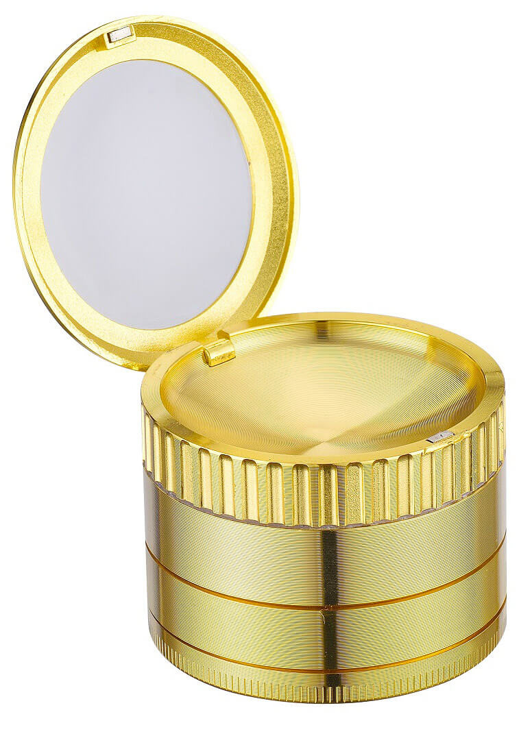 Grinder Ø50 mm 4 Livelli per Spezie Erbe e Tabacco Oro