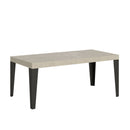 Tavolo Allungabile 140-400x90x77 cm Flame Premium Cashmere Telaio Antracite