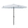 Runder Sonnenschirm Ø 300 cm Stahlkonstruktion für Outdoor Garden Weiß
