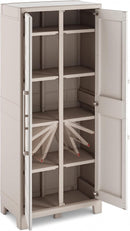 Armadio 8 Ripiani 80x44x182 cm Keter Gulliver Multispace XL Sabbia e Beige