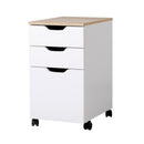 Cassettiera Portadocumenti da Ufficio in Legno Bianco 33x45x60 cm 