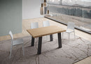Tavolo Allungabile 140/240x90 cm Svalen Rovere Scortecciato Gambe Antracite      