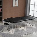 Lettino da Massaggio Fisioterapia 1 Snodo 185x70,1x80 cm in Legno  Nero