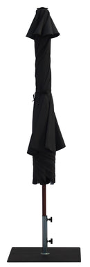 Ombrellone da Giardino Ø3 m Palo Ø38 mm in Alluminio Effetto Legno Tessuto Poliestere Trend Wood Antracite