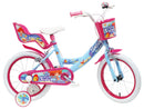 Bicicletta per Bambina 16" 2 Freni  Sea Life Verde Marine e Rosa