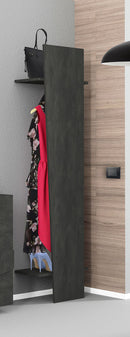 Mobile Ingresso Appendiabiti e Ripiani a Giorno 40x30x200 cm Ping Grigio Ardesia  
