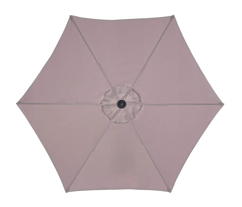 Ombrellone da Giardino Ø2,7 m Palo Ø38 mm in Acciaio Delfi Tortora