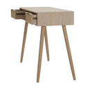 Console Paglia di Vienna 120x42x77 cm MDF e Impiallacciatura di frassino Marrone