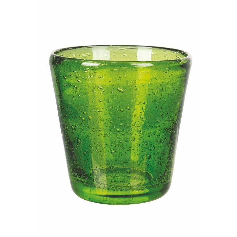 Set 6 Tazzine per Liquori Liquorini Cancun Greenery in Vetro VdE Tivoli 1996 Verde