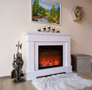 Camino Elettrico da Pavimento 88,2x104,4x27,9 cm Effetto Fiamma 1500W Ideal & Lorance color Bianco