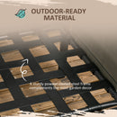 Set Salotto da Giardino Divano Angolare e  Tavolino in Acciaio Grigio e Nero