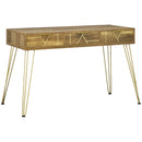 Consolle Fissa da Ingresso con 3 Cassetti 120x55x79 cm in Truciolato e Acciaio