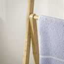 Scaffale Bagno 3 Ripiani Autoportante e Pieghevole con Porta Asciugamani 53,5x30x153 cm in Legno di Bambù  