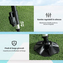 Sedia da Pesca Pieghevole con Poggiapiedi Rimovibile 140x81x63 cm in Poliestere e Acciaio Nero e Verde