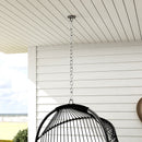 Amaca Poltrona Sospesa a Dondolo Pieghevole 74x68x105A cm da Interno ed Esterno Grigio Scuro  