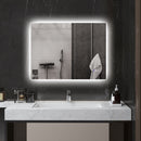 Specchio da Bagno Antiappannamento Retroilluminato LED Luminosità Regolabile 80x60x4 cm  
