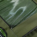 Sedia da Pesca Pieghevole con Poggiapiedi Rimovibile 140x81x63 cm in Poliestere e Acciaio Nero e Verde