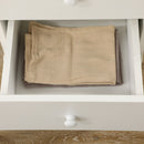 Tavolo da Cucina a Ribalta con 2 Cassetti e Armadietto ad Ante 120x80x75 cm in Truciolato Bianco