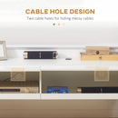 Mobile TV Sospeso fino a 65” 150x40x30 cm con Luce LED in Truciolato Bianco Lucido