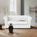 Divano 2 Posti 170x81x77 cm in Similpelle Bianco