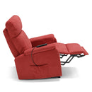 Poltrona Alzapersona Elettrica 2 motori 80x99x97 cm In Tessuto Jazz Denver Rossa