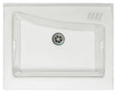 Mobile Lavatoio 63x50x87 cm 2 Ante Asse in Legno Montegrappa Acqua Marella Bianco Lucido