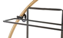 Porta Bottiglie da Muro Decor 63,5x9,5x62 cm in Ferro Oro e Nero