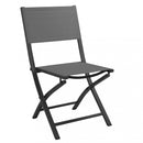 Sedia da Giardino Georgia Pieghevole 58x46x85 h cm in Textilene Antracite