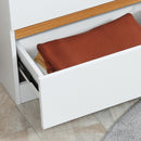 Cassettiera 3 Cassetti 80x40x86 cm in Legno MDF e Truciolato Bianco