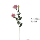 Set 6 Lisianthus Artificiali con Fiori Altezza 75 cm Rosa