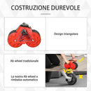 Attrezzo per Allenamento Addominali con Tappetino per Ginocchia Rosso