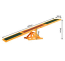 Altalena Basculante per Allenamento Agility Cani Antiscivolo 180x30x30 cm in Legno di Abete Marrone e Verde