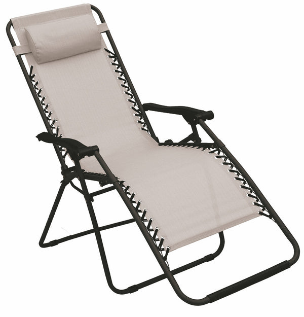 acquista Zero Gravity Klappsessel aus Eisen und Textilene Soriani Gran Relax Rio Ivory
