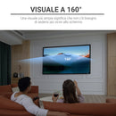 Telo Proiettore 100 Pollici 230x133 cm in PVC Bianco