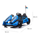 Go-Kart Elettrico per Bambini 2 Posti 24V Blu  