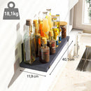 Set 5 Mensole da Parete 40x12x1,5 cm Scaffali da Muro con Staffe in Metallo Grigio      