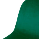 Set 4 Sedie Imbottite 44x55x86 cm in Velluto Verde e Oro