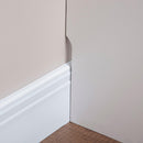 Copritermosifone a Doghe 120x18x84 cm in MDF e Acciaio Bianco